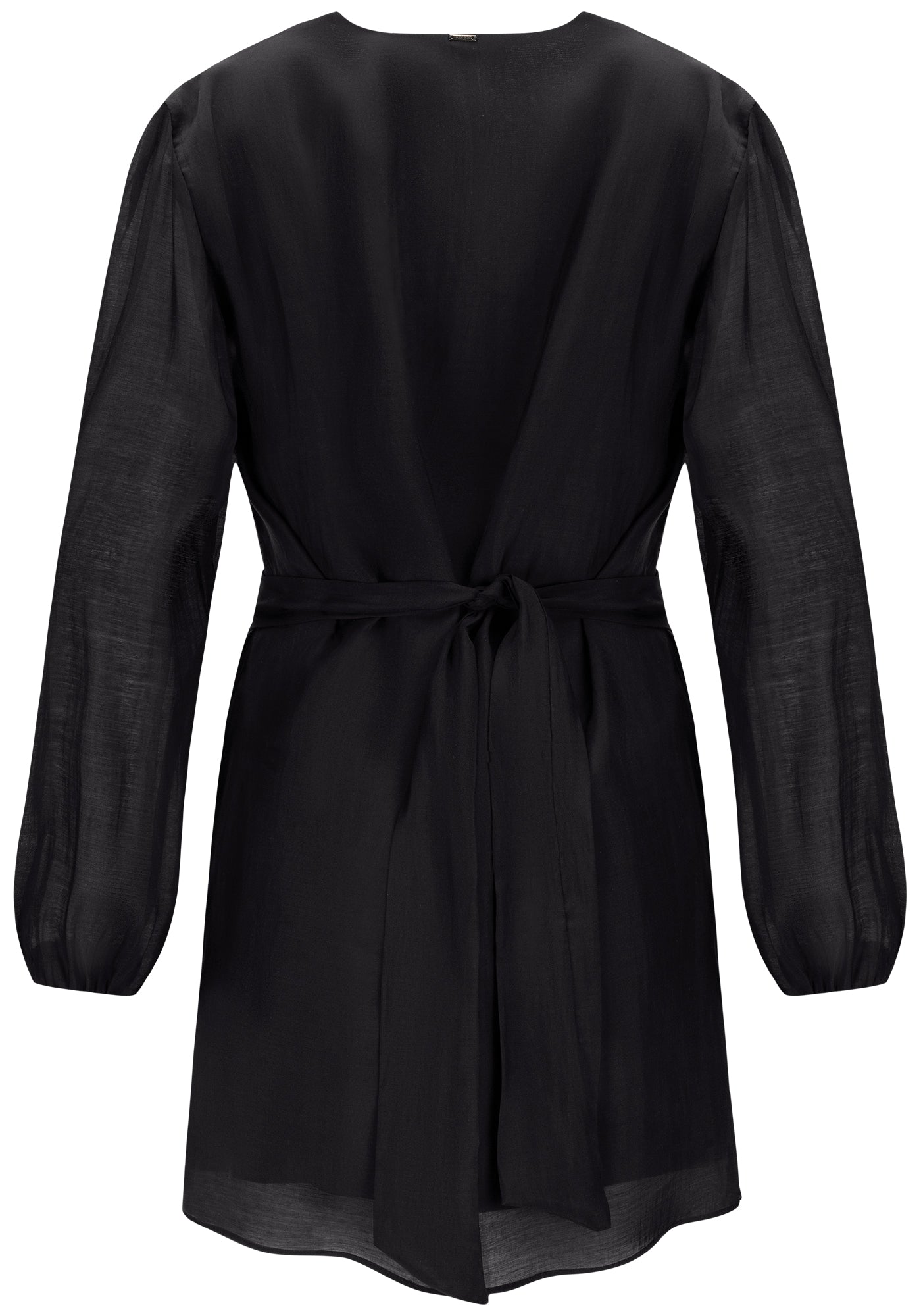 Vestido Curto Manga Longa com Cinto Lez A Lez Feminino 6956L