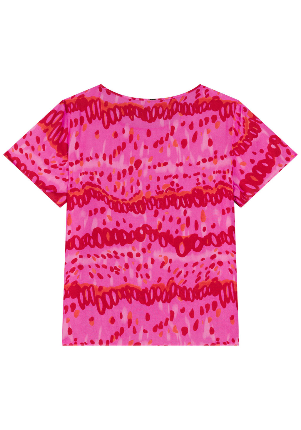 Blusa Estampada Básica De Mangas Lez A Lez Feminino 9203E