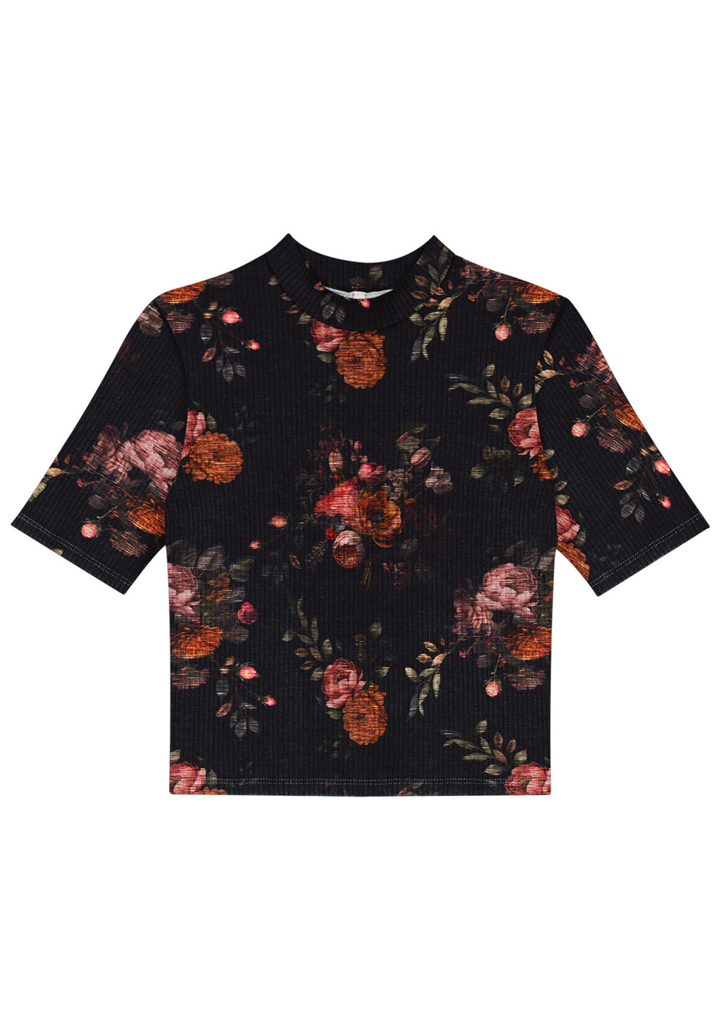 Blusa Manga Curta Canelada Lez A Lez Feminino 5016L
