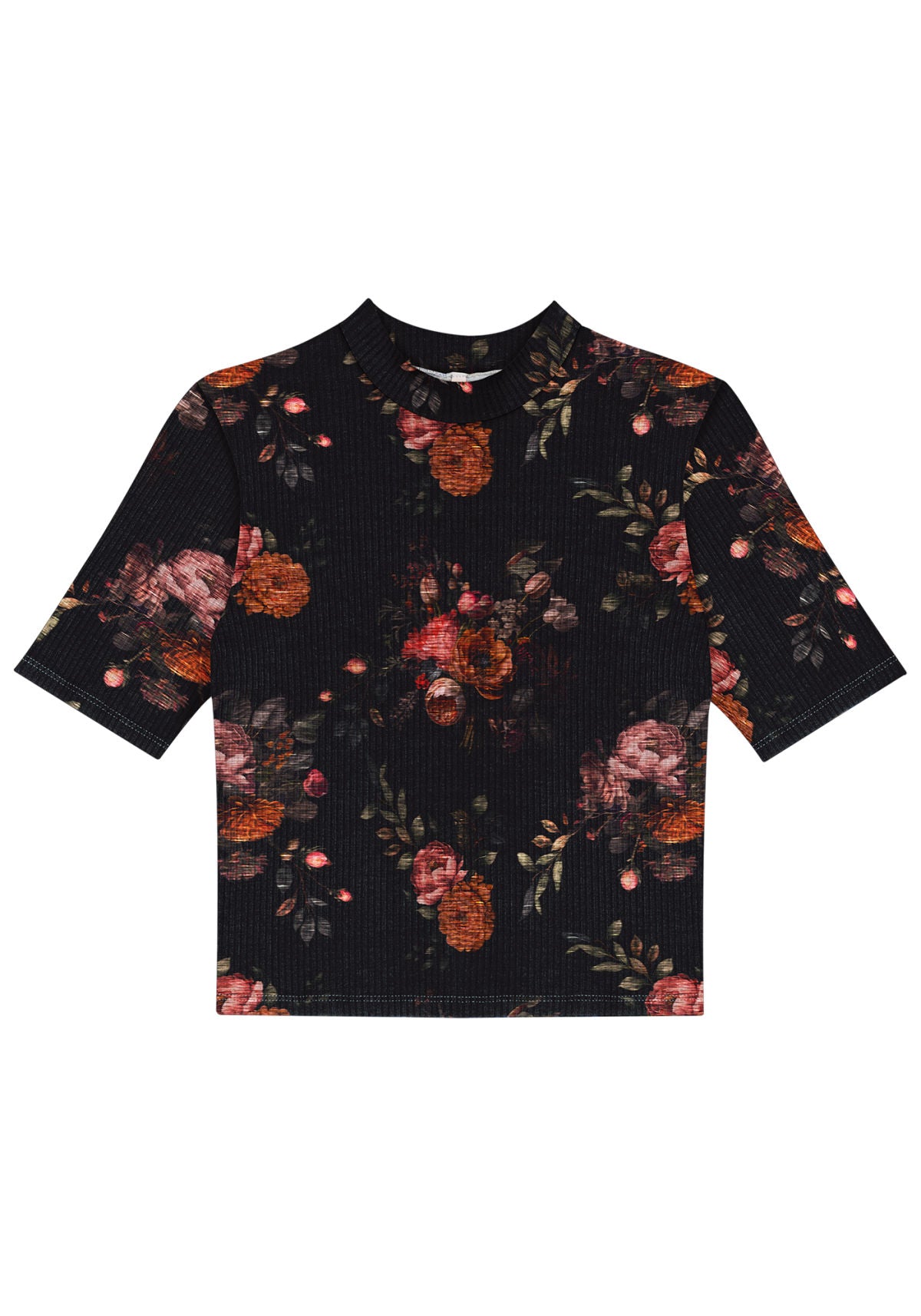 Blusa Manga Curta Canelada Lez A Lez Feminino 5016L