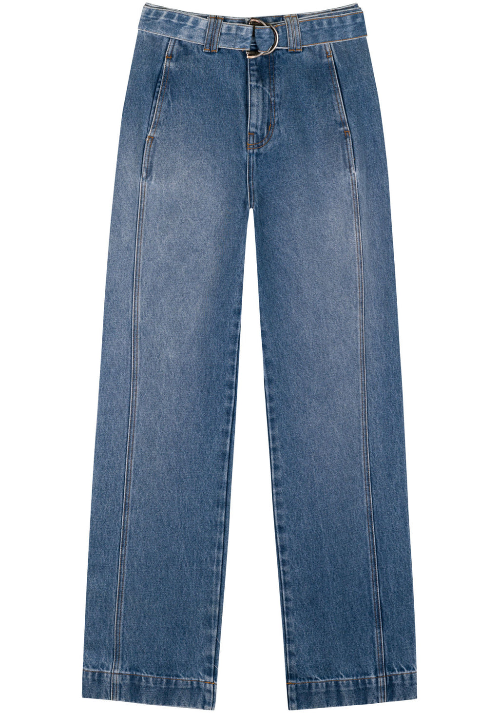 Calça Reta Jeans Com Cinto Lez A Lez Feminino 1541E