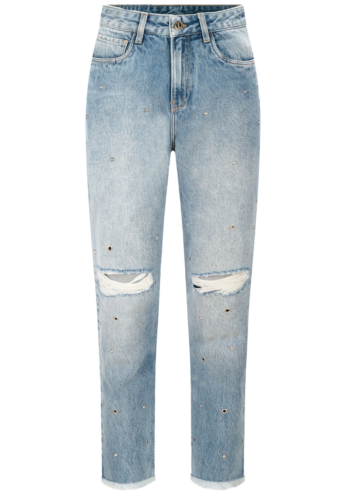 Calça Jeans Mom Destroyed Lez A Lez Feminino 7935L