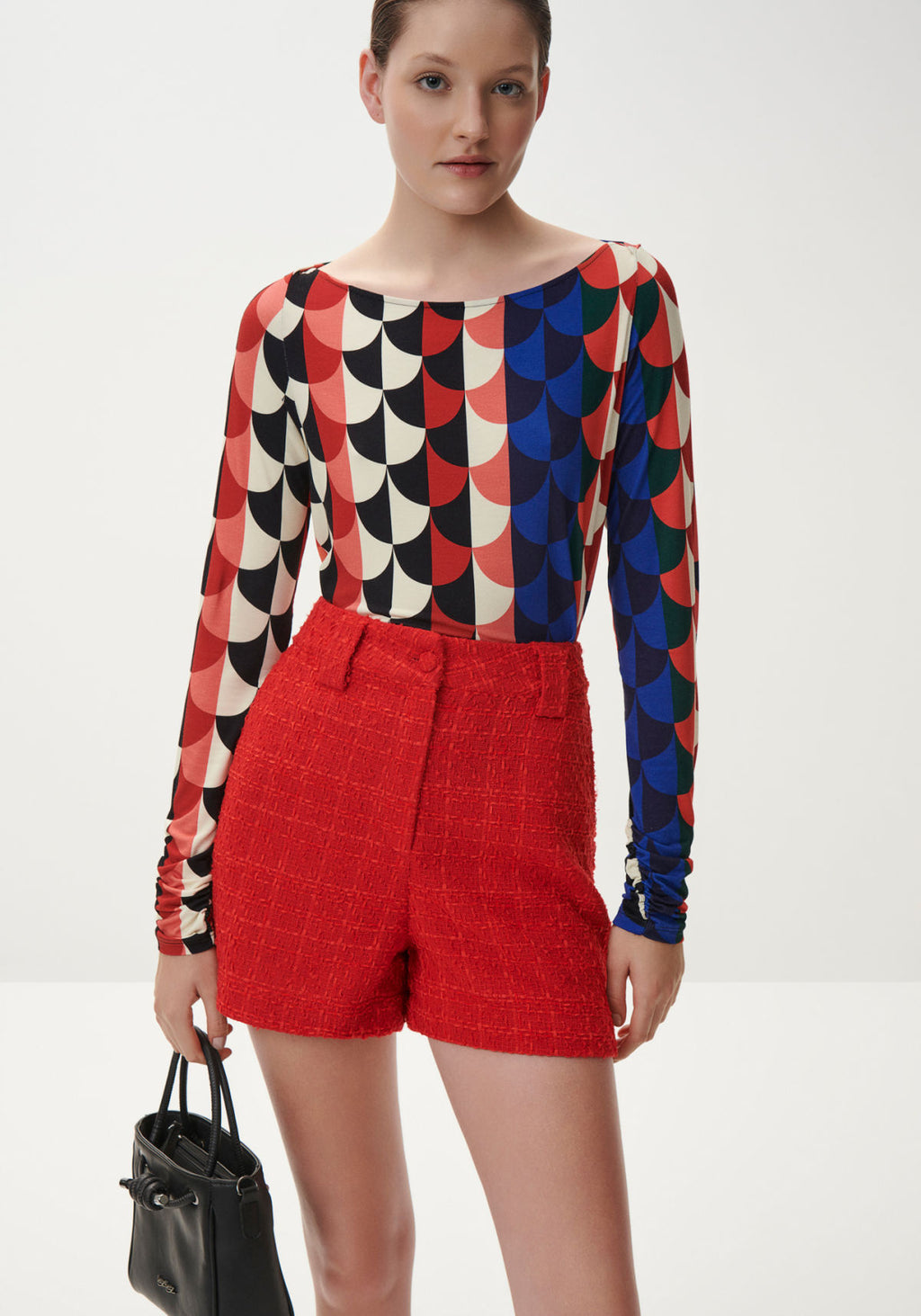 Blusa Manga Longa Cropped Franzido Lez A Lez Feminino 5521L