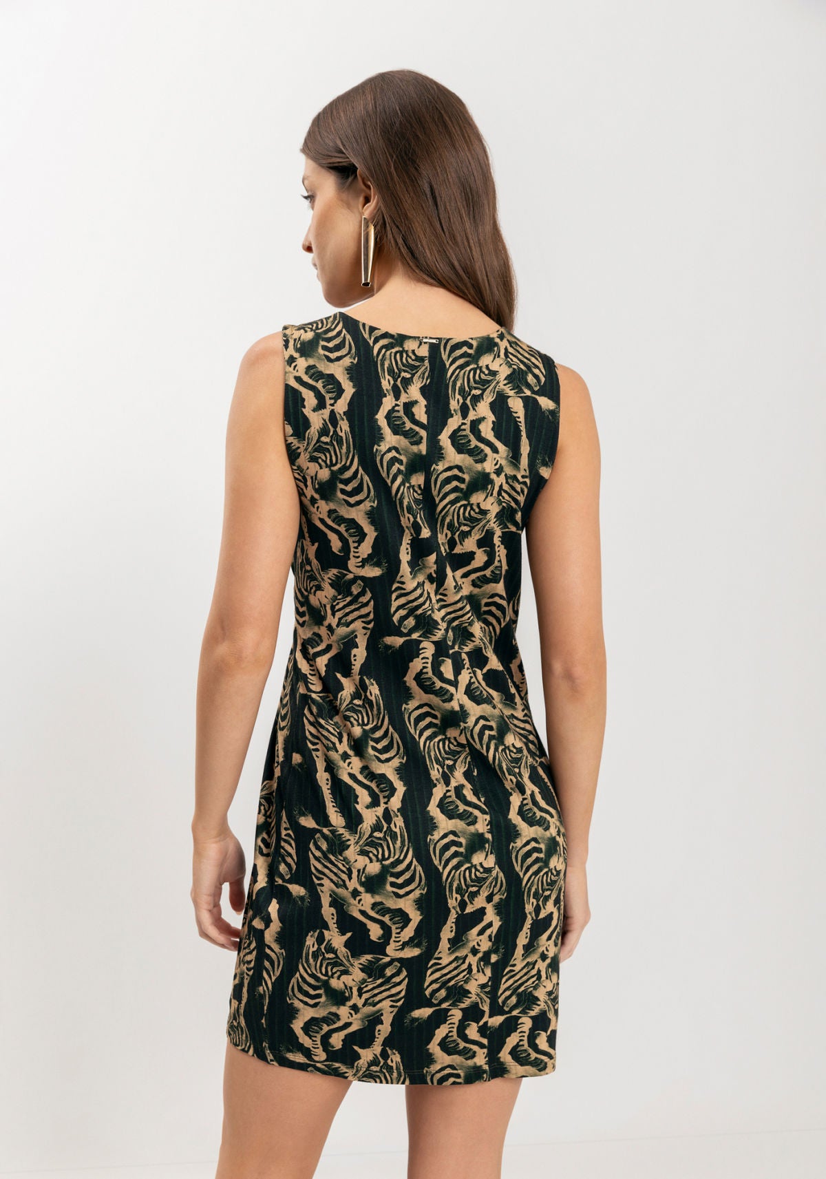 Vestido Curto Estampado Com Nó Lez A Lez Feminino 9245E