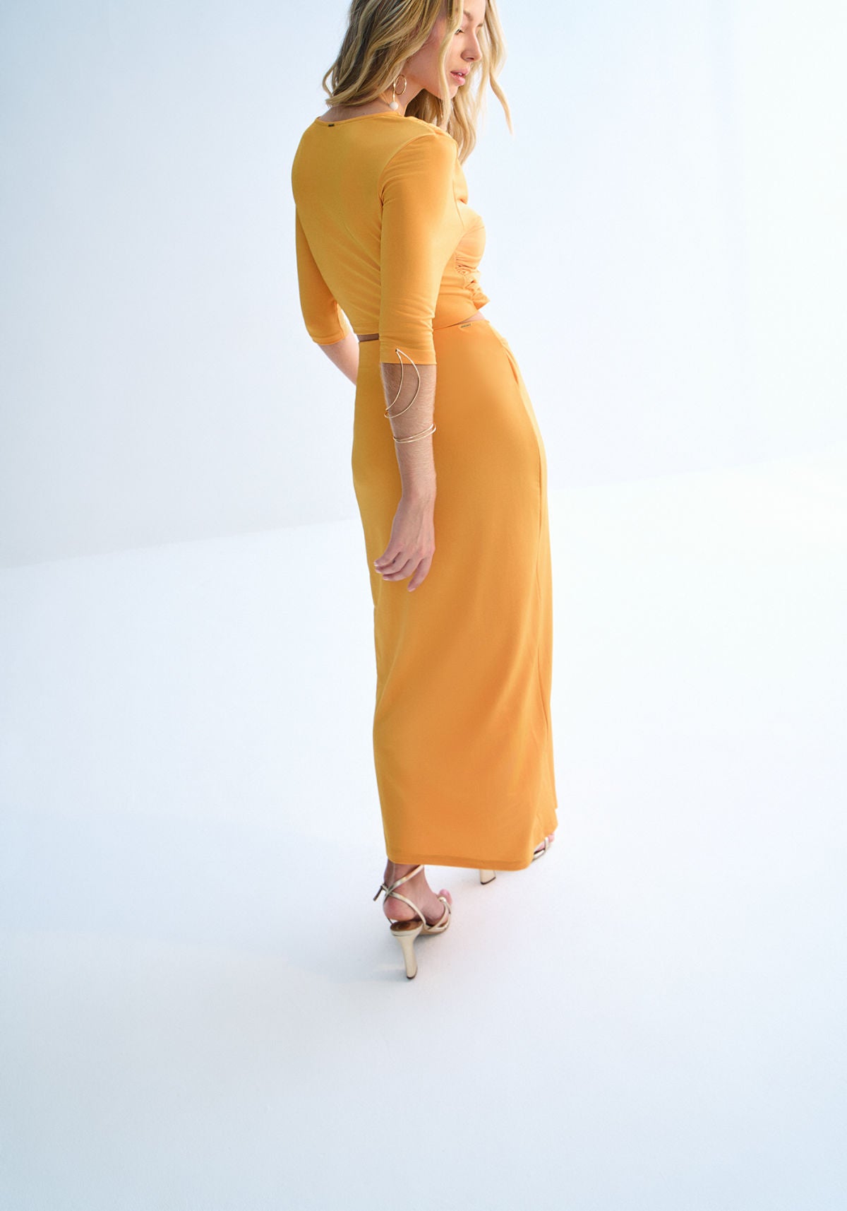 Saia Midi em Malha Texturizada Lez A Lez Feminino 3160E