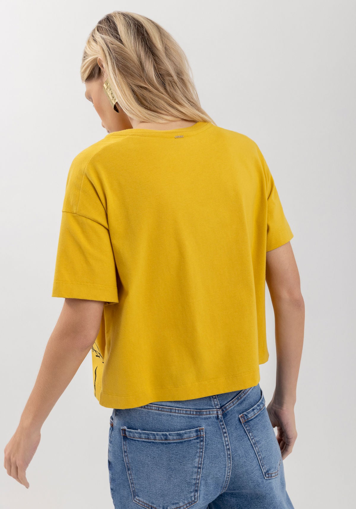 Blusa Manga Curta Estampa Local Lez a Lez Feminino 7199E