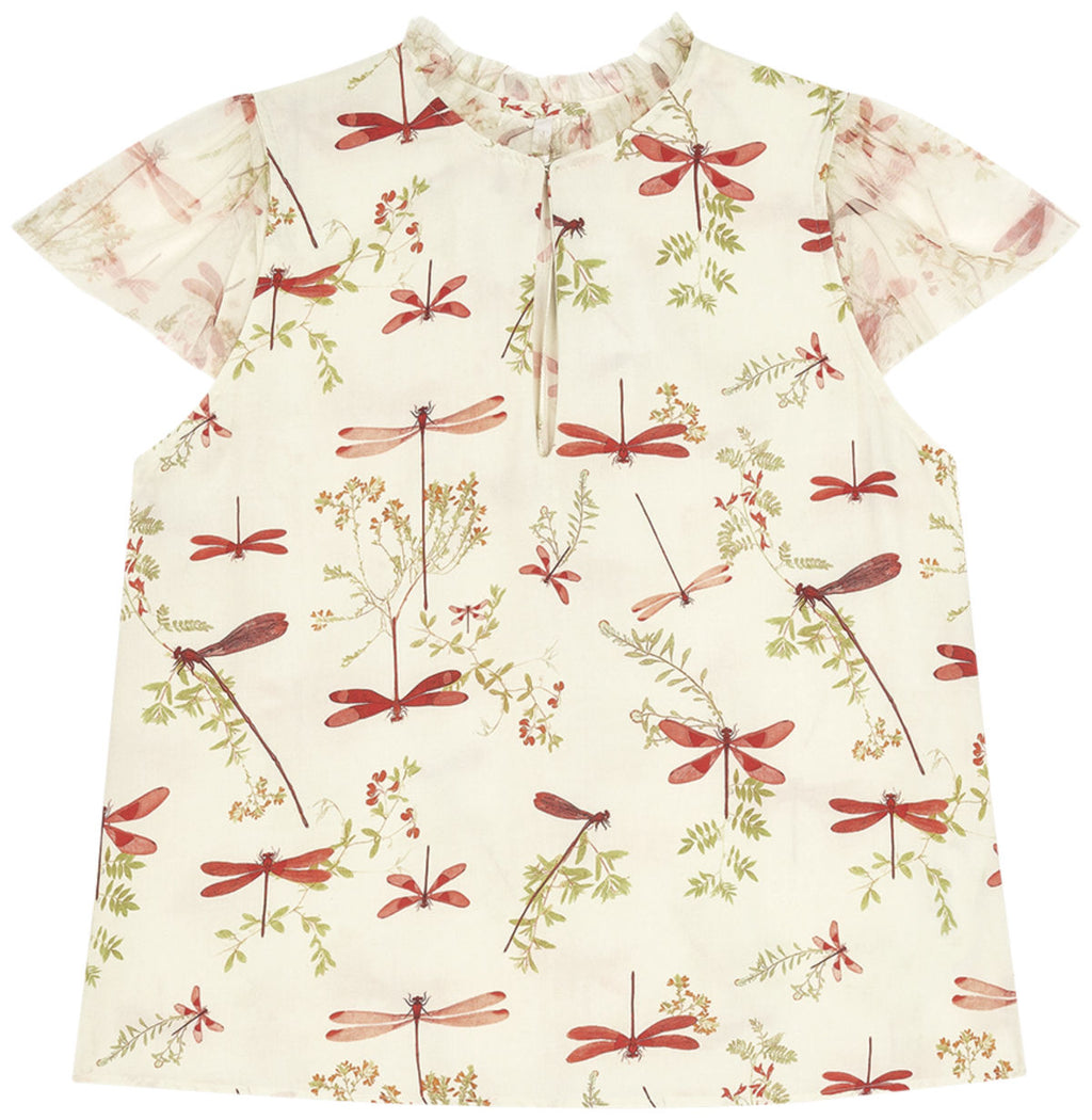 Blusa Estampada com Manga em Tule Lez A Lez Feminino 7314L