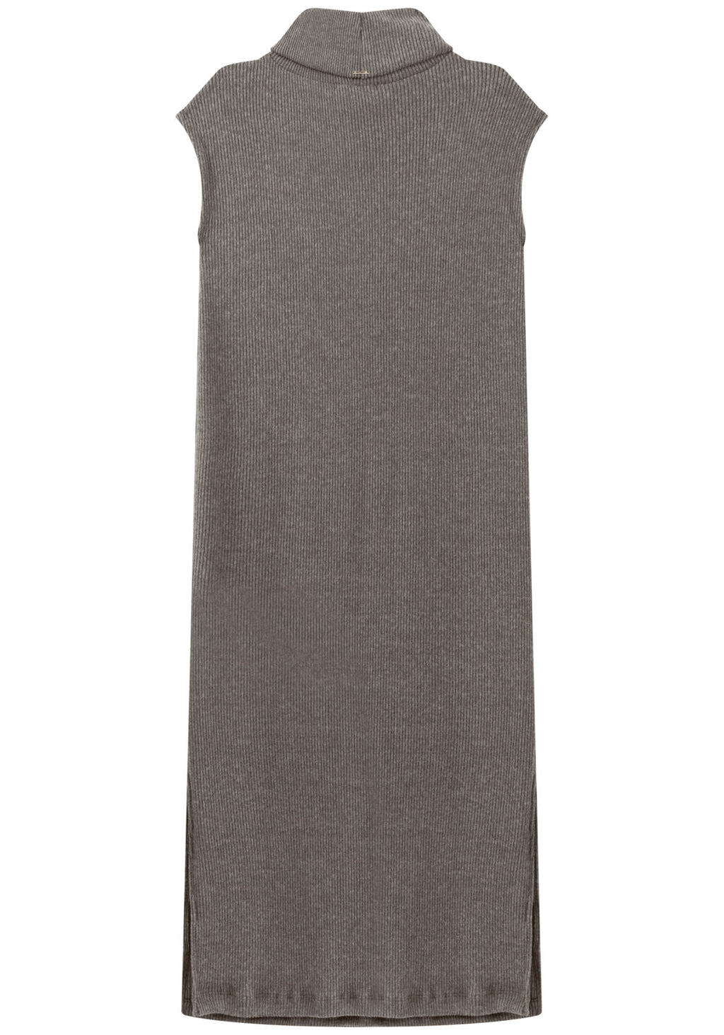 Vestido Canelado De Mangas Curtas Lez A Lez Feminino 7895E