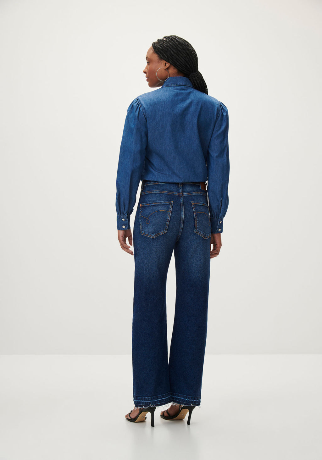 Camisa Jeans com Manga Longa Lez A Lez Feminino 7947L