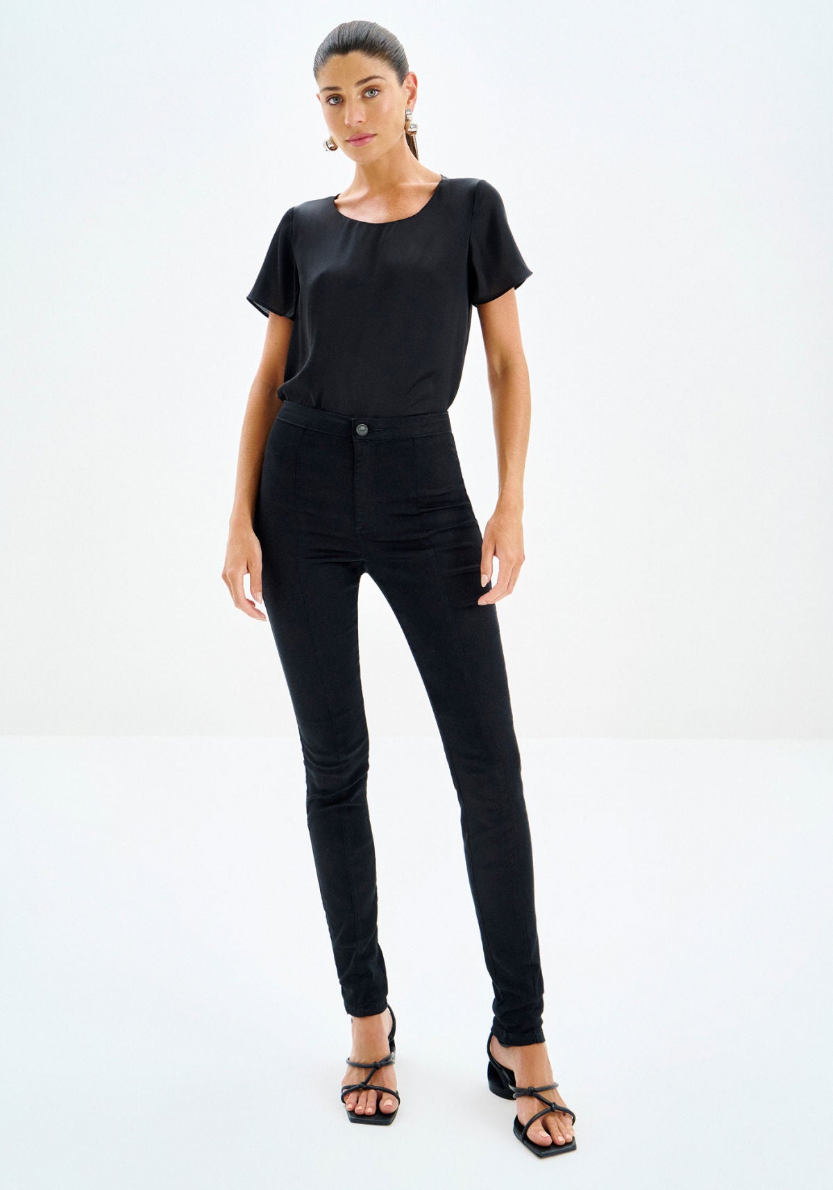 Calça Jeans Jegging Ever Black Lez A Lez Feminino 9382L