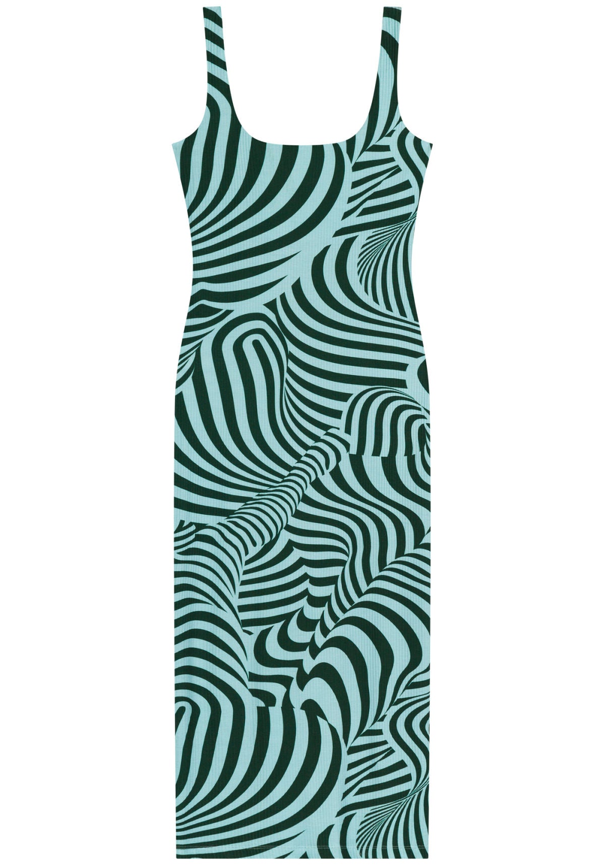 Vestido De Alças Midi Chá Estampado Lez A Lez Feminino 7270E