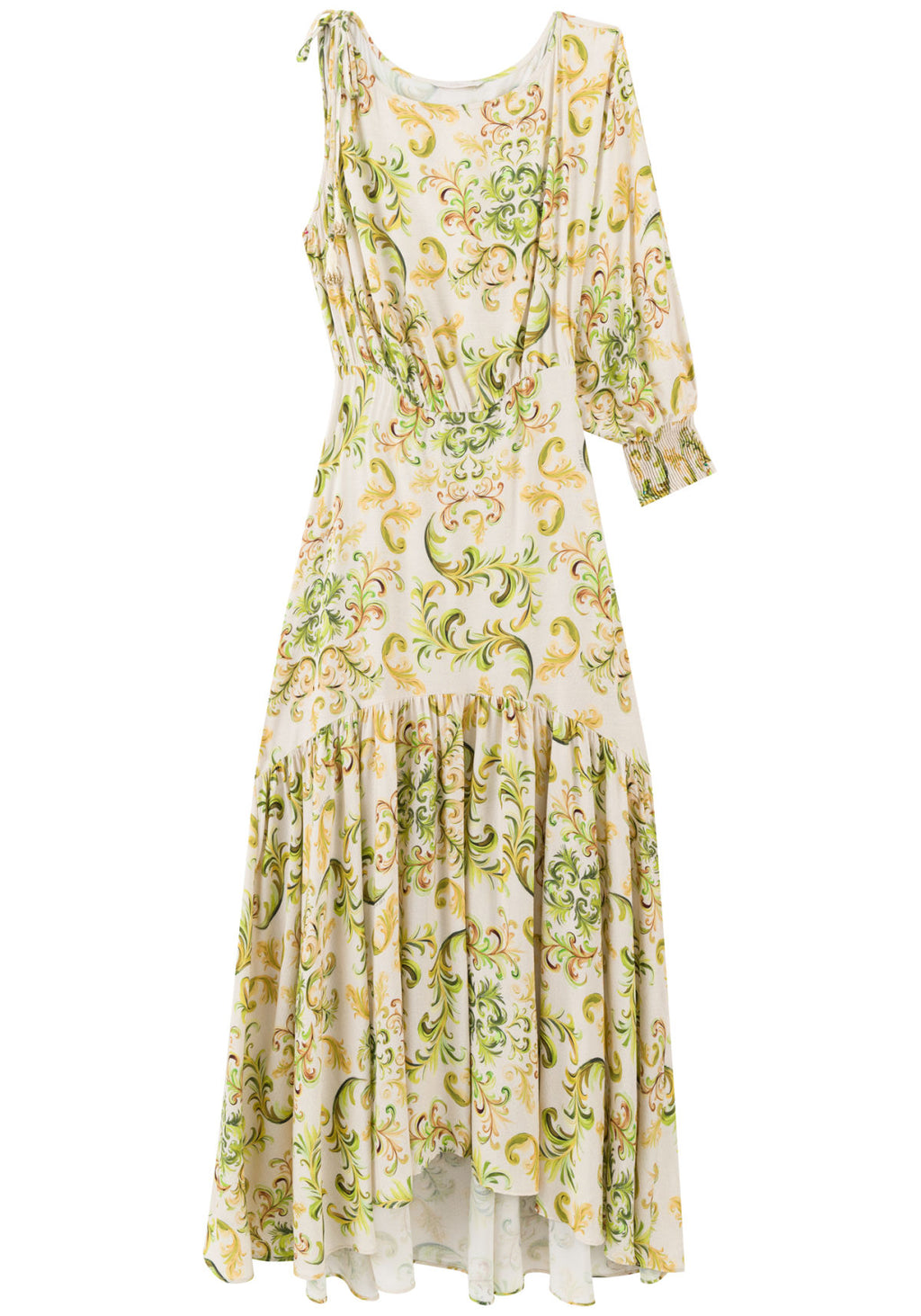 Vestido Longo Com Manga Única Lez A Lez Feminino 7743E