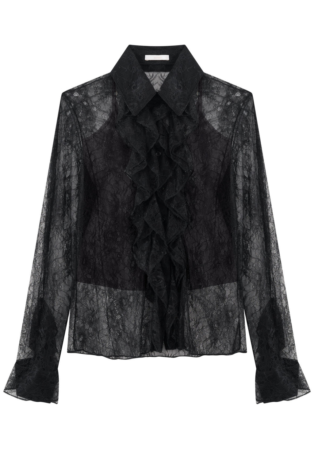 Camisa De Mangas Longas Em Renda Lez A Lez Feminino 8063E