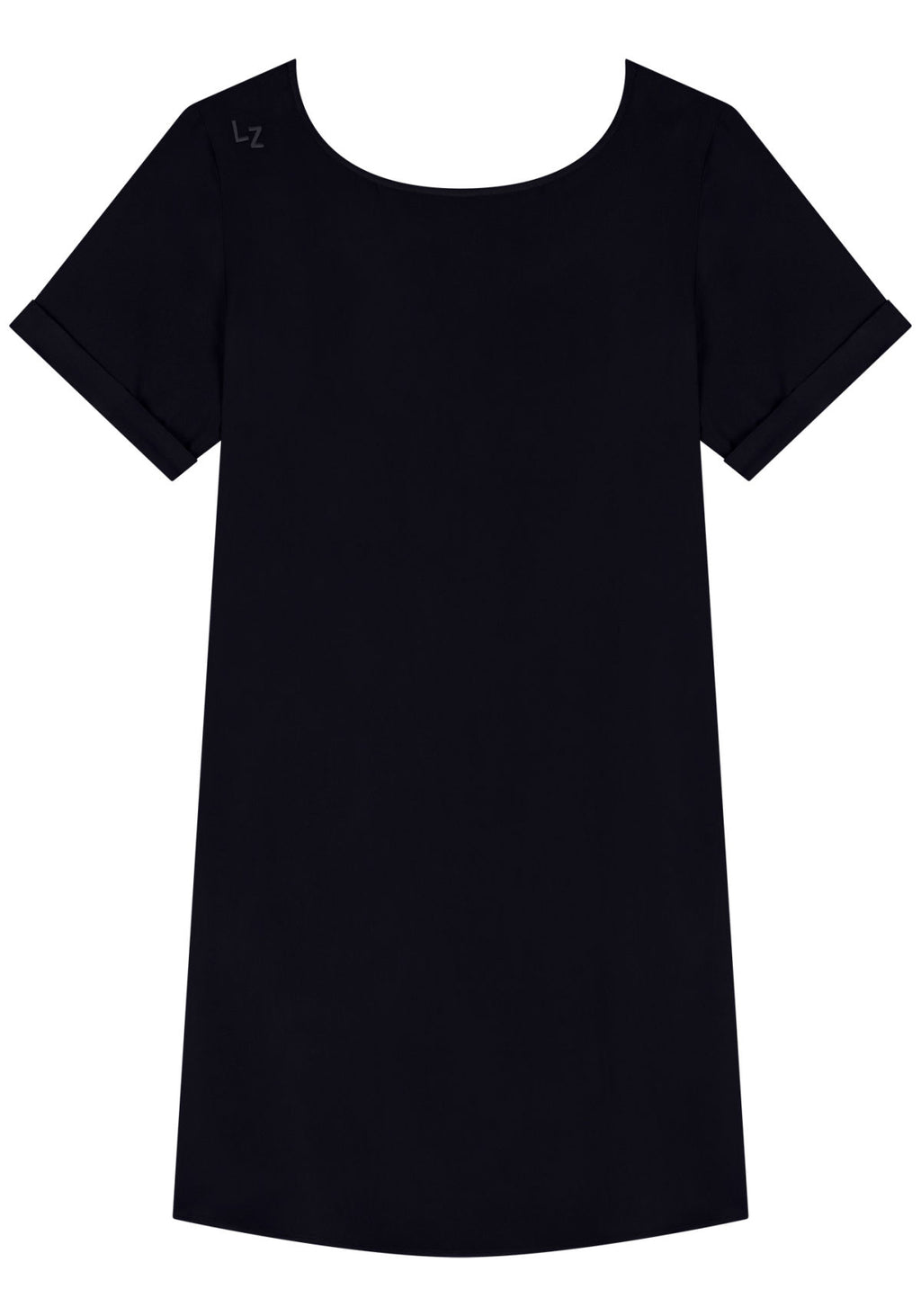 Vestido Curto Básico De Mangas Lez A Lez Feminino 5324E