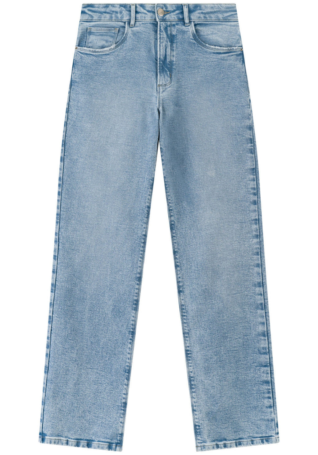 Calça Reta Jeans Com Cintura Alta Lez A Lez Feminino 0225E