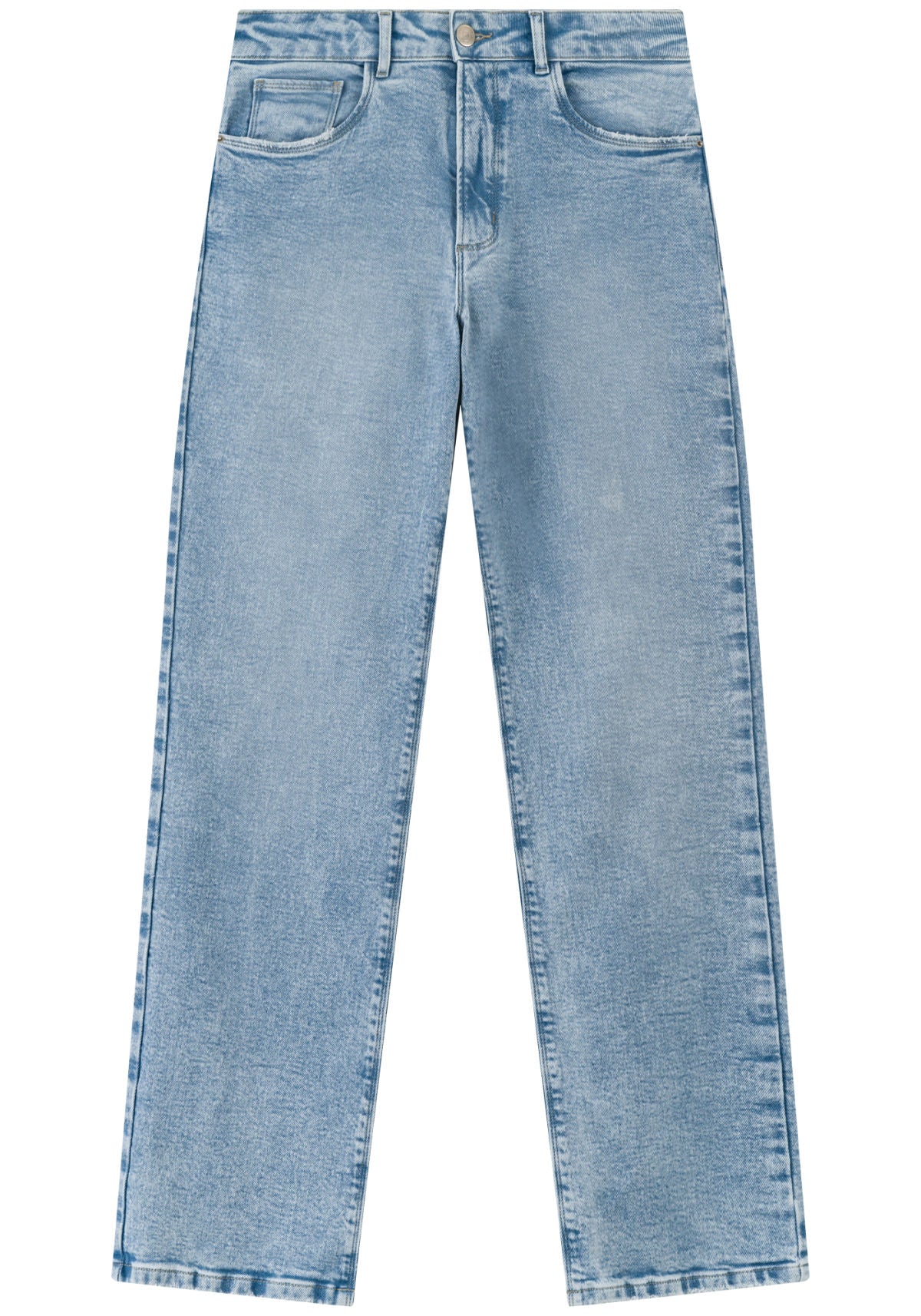 Calça Reta Jeans Com Cintura Alta Lez A Lez Feminino 0225E