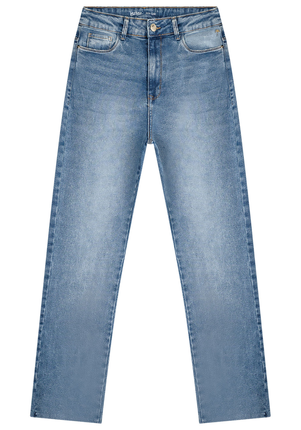 Calça Jeans Reta Cropped Lez A Lez Feminino 7995L