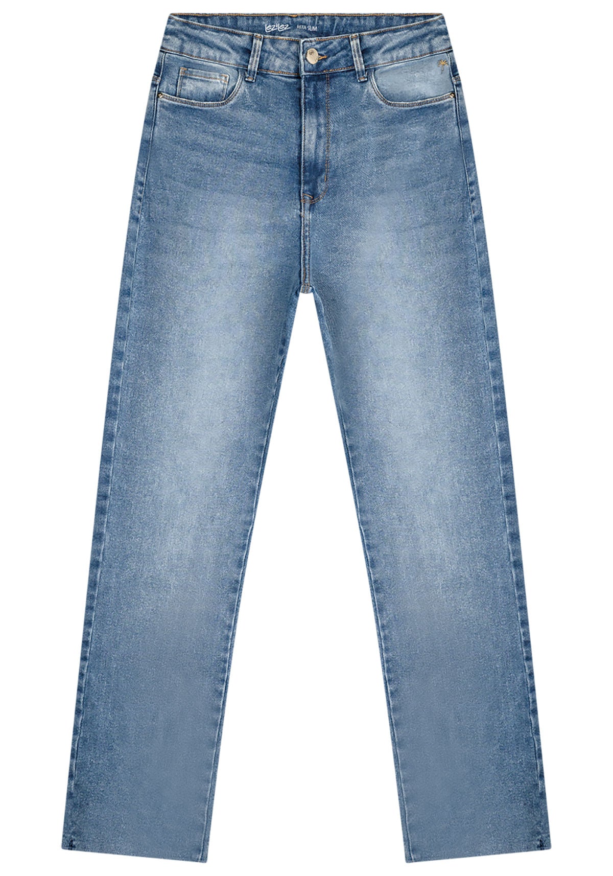 Calça Jeans Reta Cropped Lez A Lez Feminino 7995L