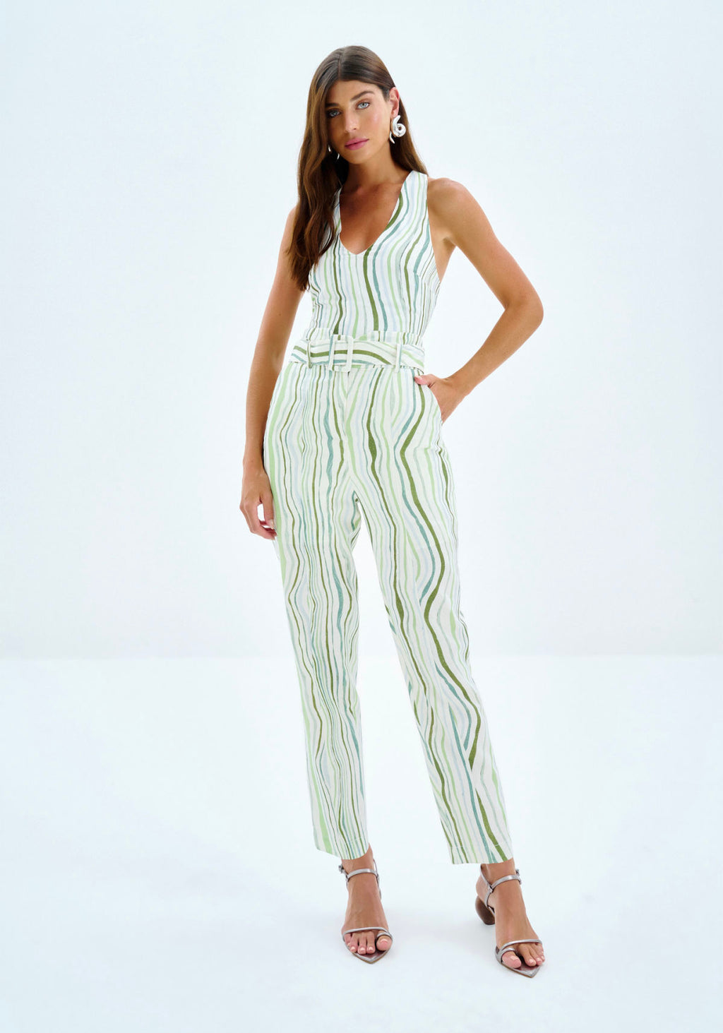 Calça Reta em Linho Estampada Lez A Lez Feminino 7795L