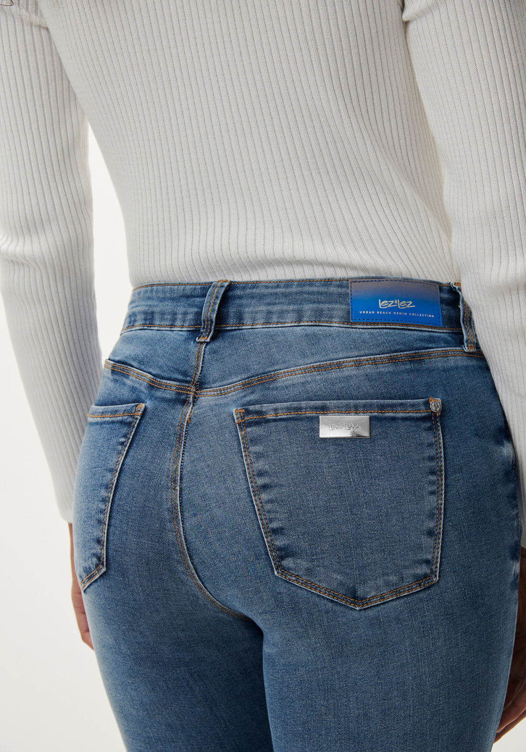 Calça Jeans Skinny Cintura Alta Lez A Lez Feminino 7924L